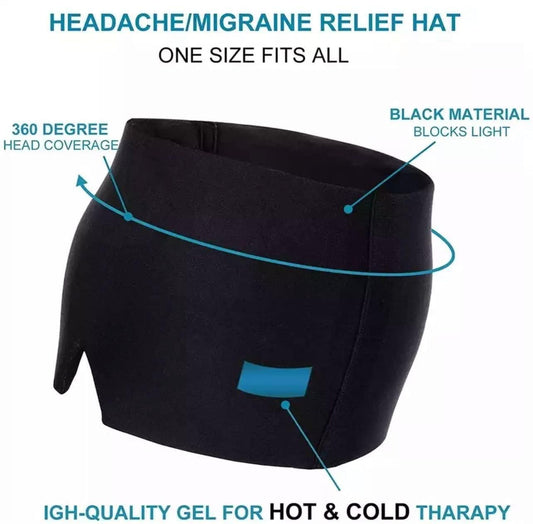 Migraine Relief Cap-Great for Tension, Sinus, Better Sleep & Stress Relief