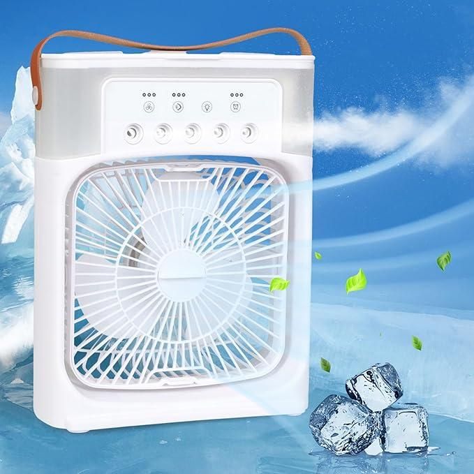Mini Portable Air Cooler – LED, 3 Speeds, Timer, Spray Modes | Vault Design