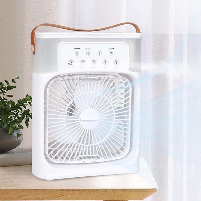 Mini Portable Air Cooler – LED, 3 Speeds, Timer, Spray Modes | Vault Design