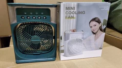 Mini Portable Air Cooler – LED, 3 Speeds, Timer, Spray Modes | Vault Design