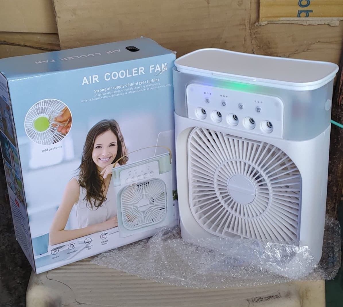 Mini Portable Air Cooler – LED, 3 Speeds, Timer, Spray Modes | Vault Design